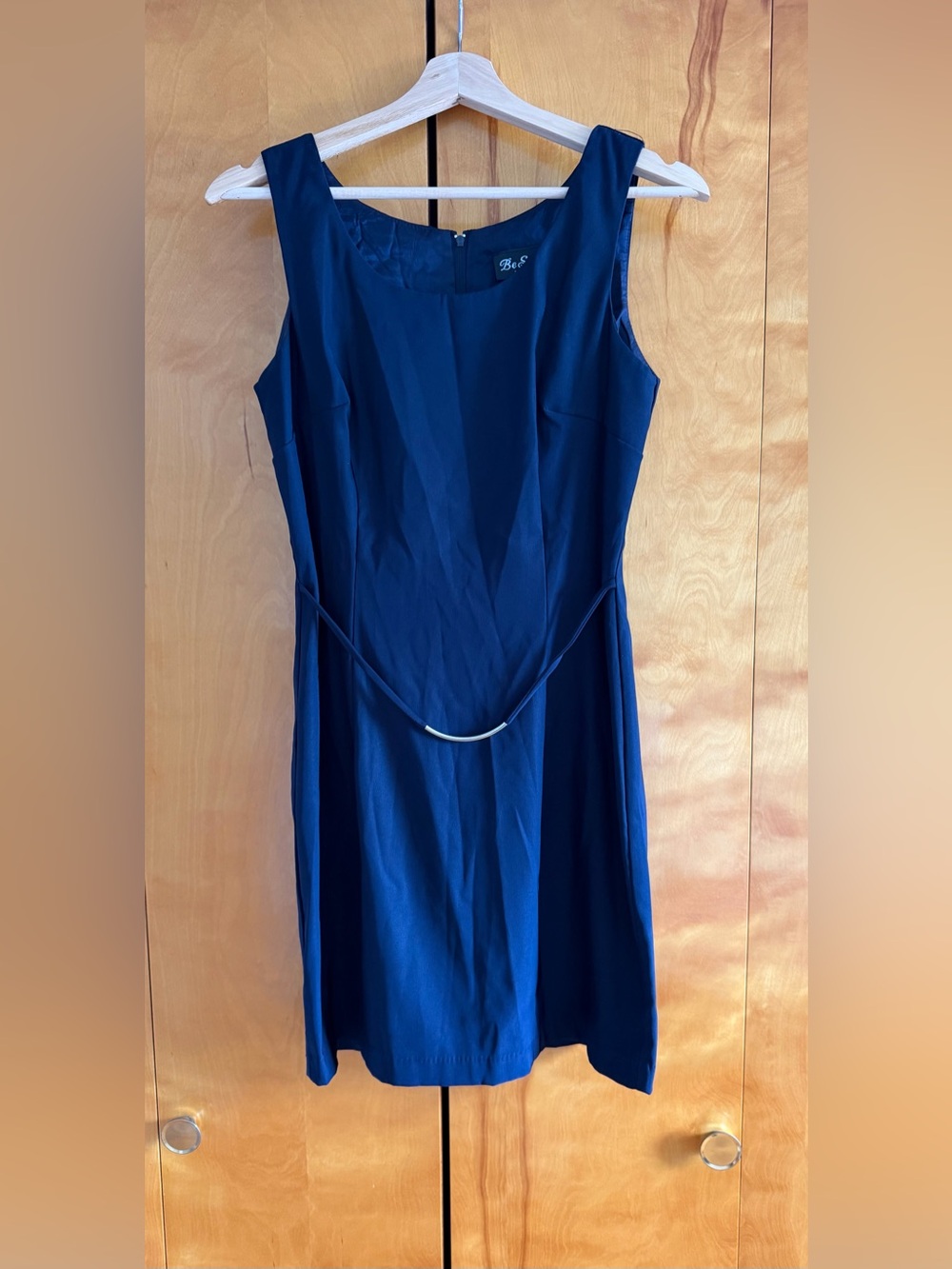 Vintage Y2K Navy Sleeveless Sheath Dress